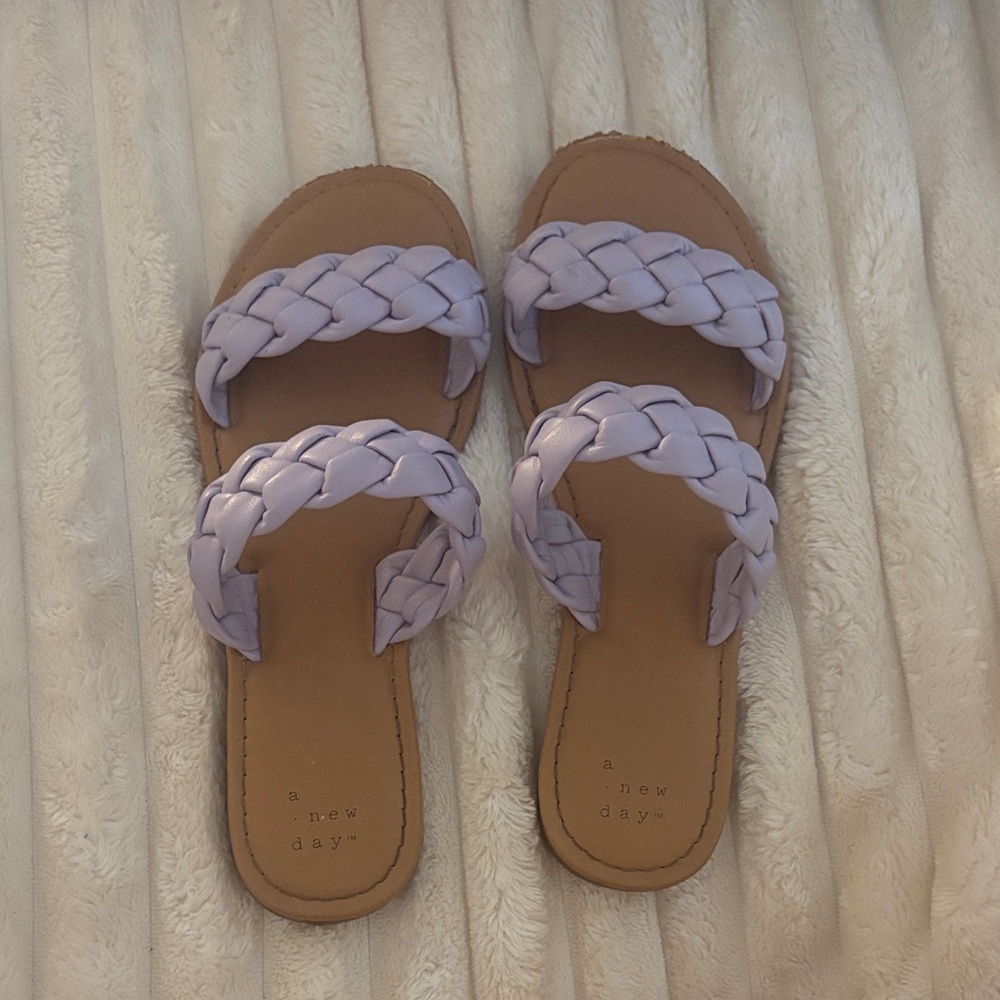 A New Day Women's Lavender Braided Sandals